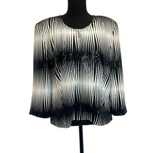 Joseph Ribkoff black white clear sequin sparkly cocktail evening blazer jacket